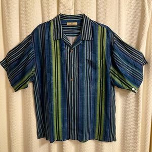 One excellent condition really cool, silk Tommy Bahama short sleeve button shirt